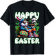 Happy 420 Easter Funny Smoking Easter Bunny Men Women T-Shirt - T-Shirt | Black
