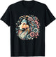 Floral Shetland Sheepdog Dog Flower Sheltie Graphic Design T-Shirt - T-Shirt | Black