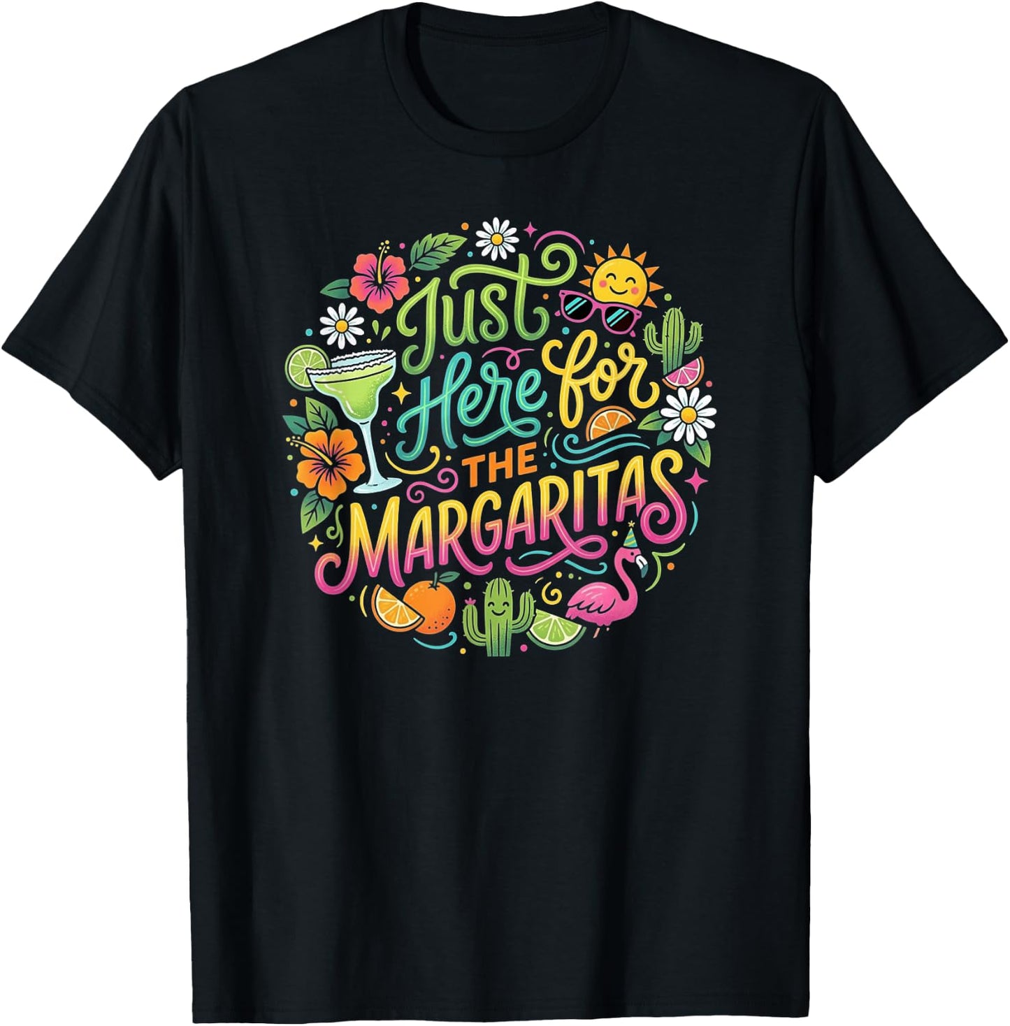 Funny Margarita Tropical Vacation Summer Cocktail Drinking T-Shirt - T-Shirt | Black