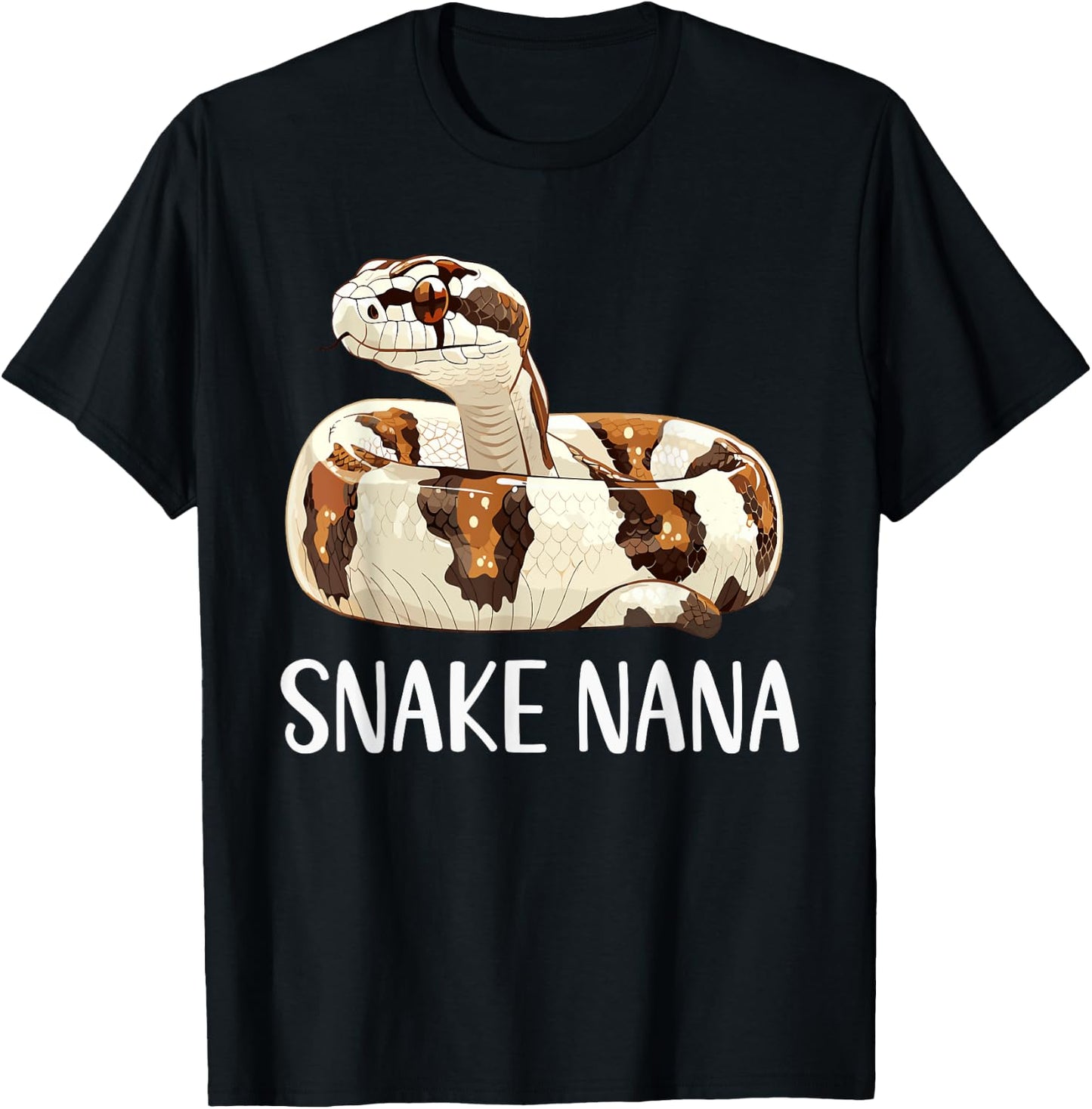 Snake Nana Funny Animals Lover Grandma Gift Mothers Day T-Shirt - T-Shirt | Black