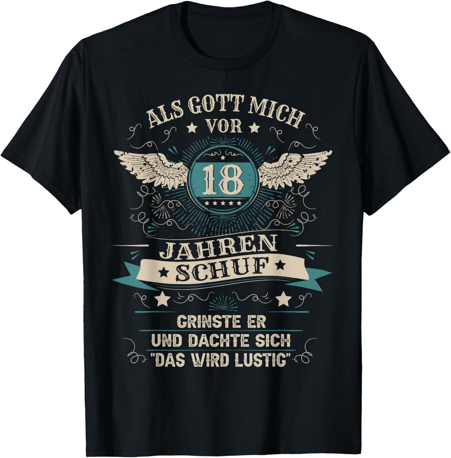 18th Birthday Boy Girl 18 Years 2006 Funny Gift , black T-Shirt - T-Shirt | Black