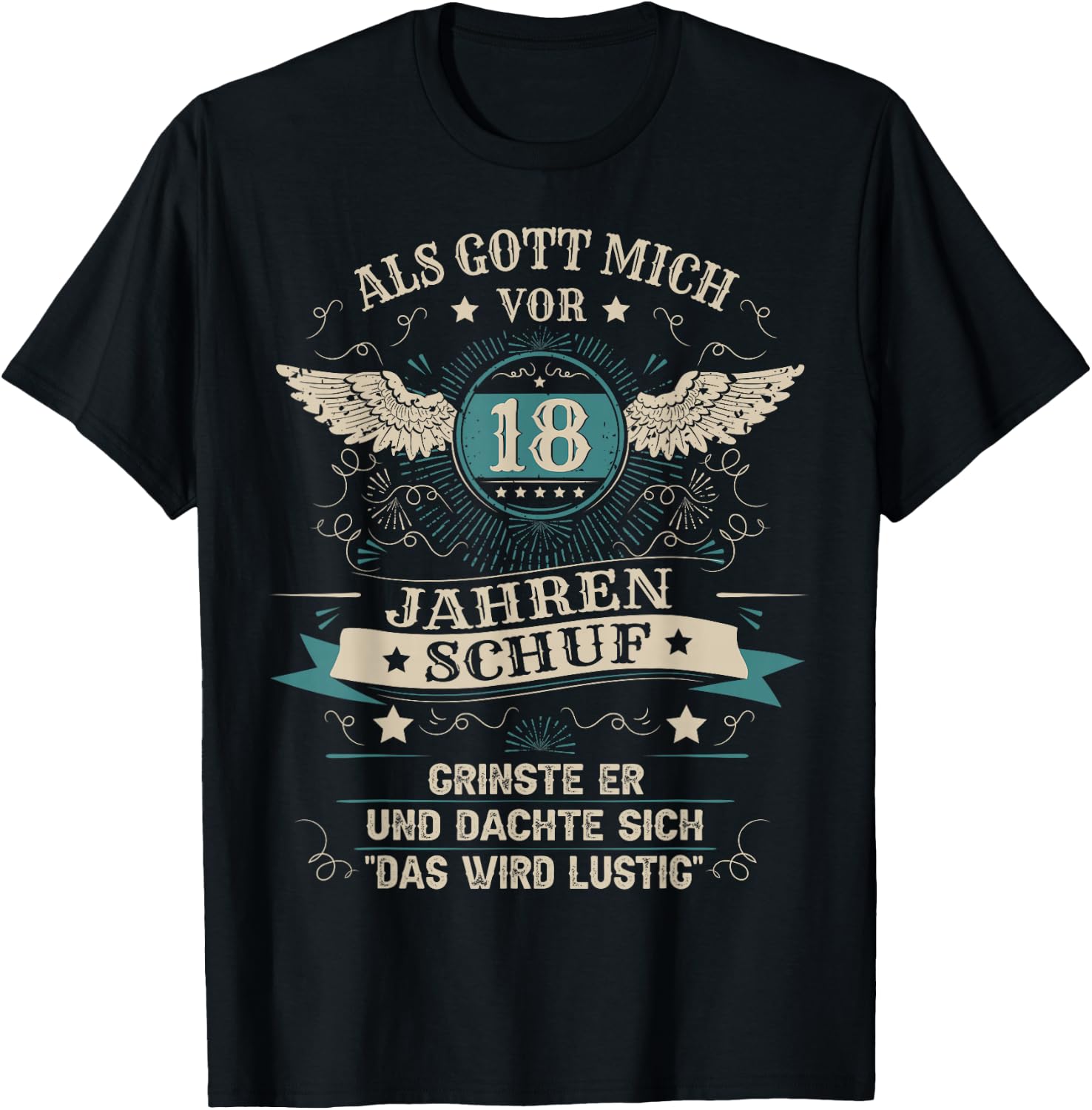 18th Birthday Boy Girl 18 Years 2006 Funny Gift , black T-Shirt - T-Shirt | Black