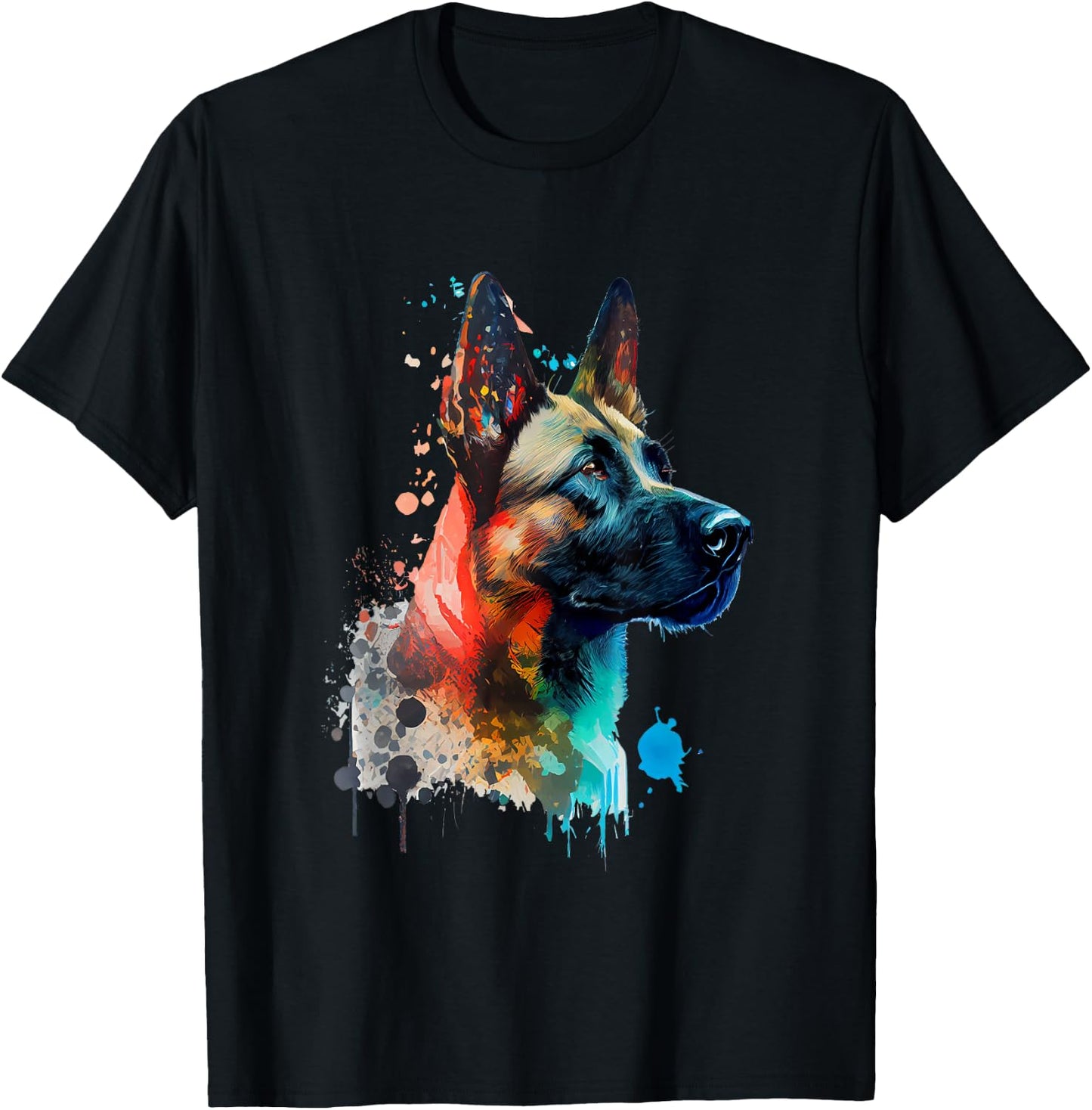 Malinois Belgischer Schäferhund Gassi Gehen Hundebesitzer T-Shirt - T-Shirt | Black