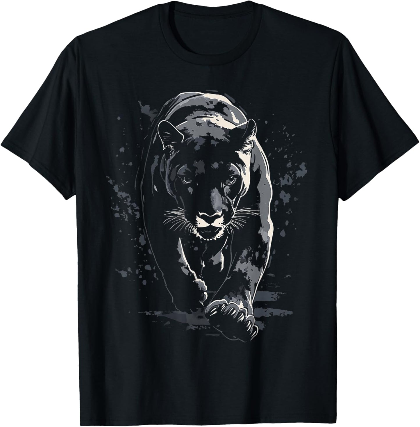 Puma Animals Artwork Puma , black T-Shirt - T-Shirt | Black
