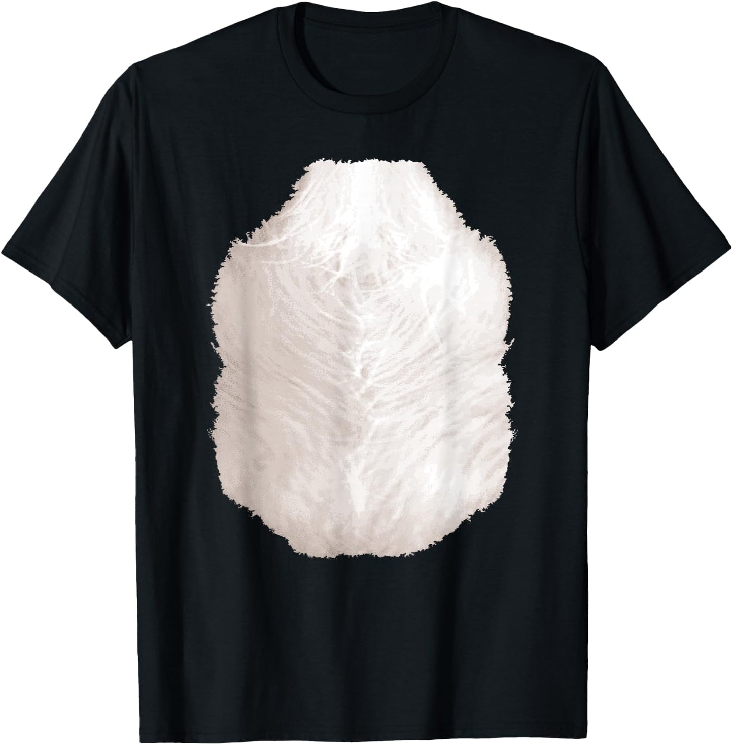 Cute Panda Chest Hair Halloween Costume Hairy Belly Picture T-Shirt - T-Shirt | Black