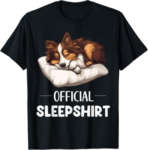 Official Sheltie Sleepshirt Cute Dog Lover Pyjamas Sleepwear T-Shirt - T-Shirt | Black
