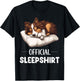 Official Sheltie Sleepshirt Cute Dog Lover Pyjamas Sleepwear T-Shirt - T-Shirt | Black