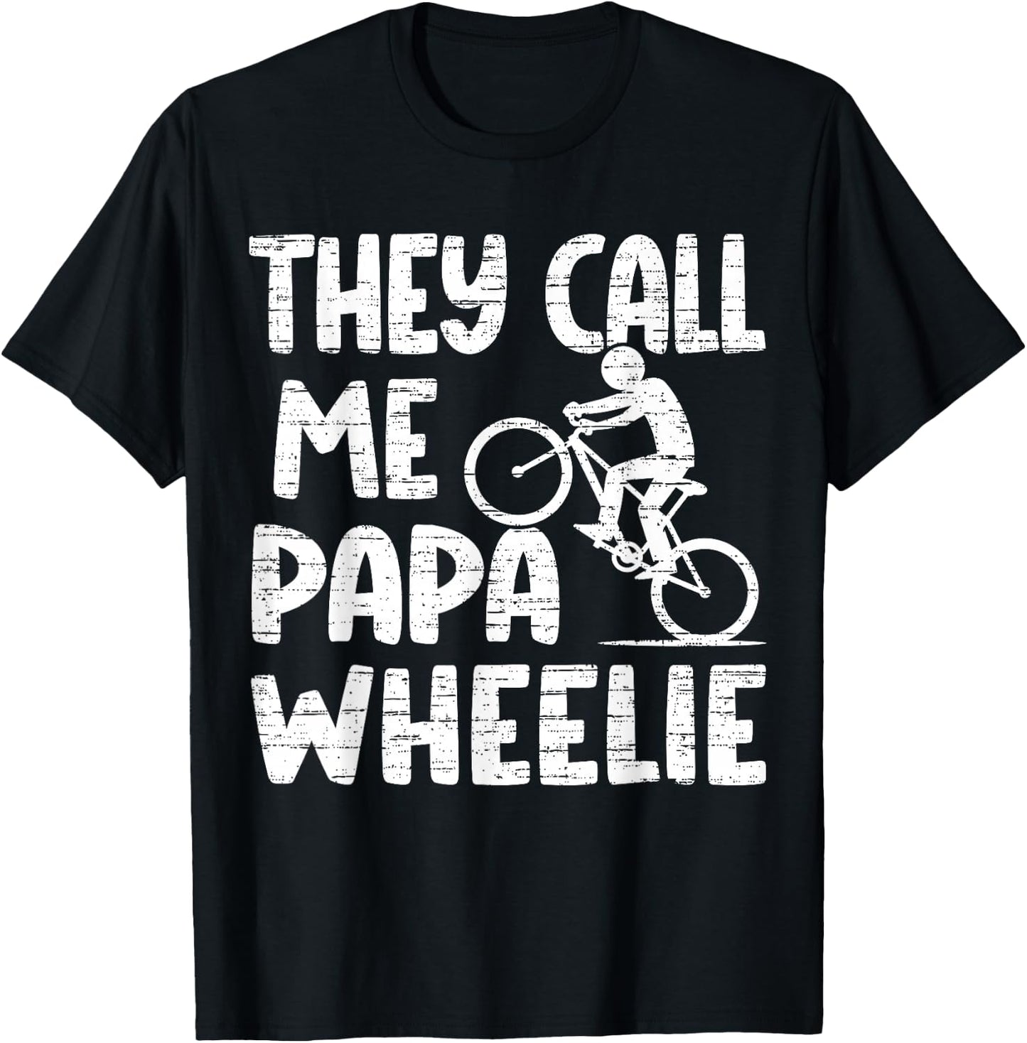 They Call Me Papa, Mountain Biking Gifts T-Shirt - T-Shirt | Black