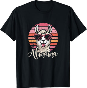 Almama Alpaka Muttertag Mama Deko Basteln Frauen T-Shirt - T-Shirt | Black