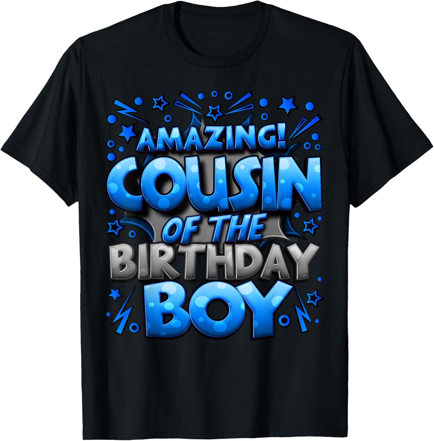 Cousin of the Birthday Boy Matching Family Cousin T-Shirt - T-Shirt | Black