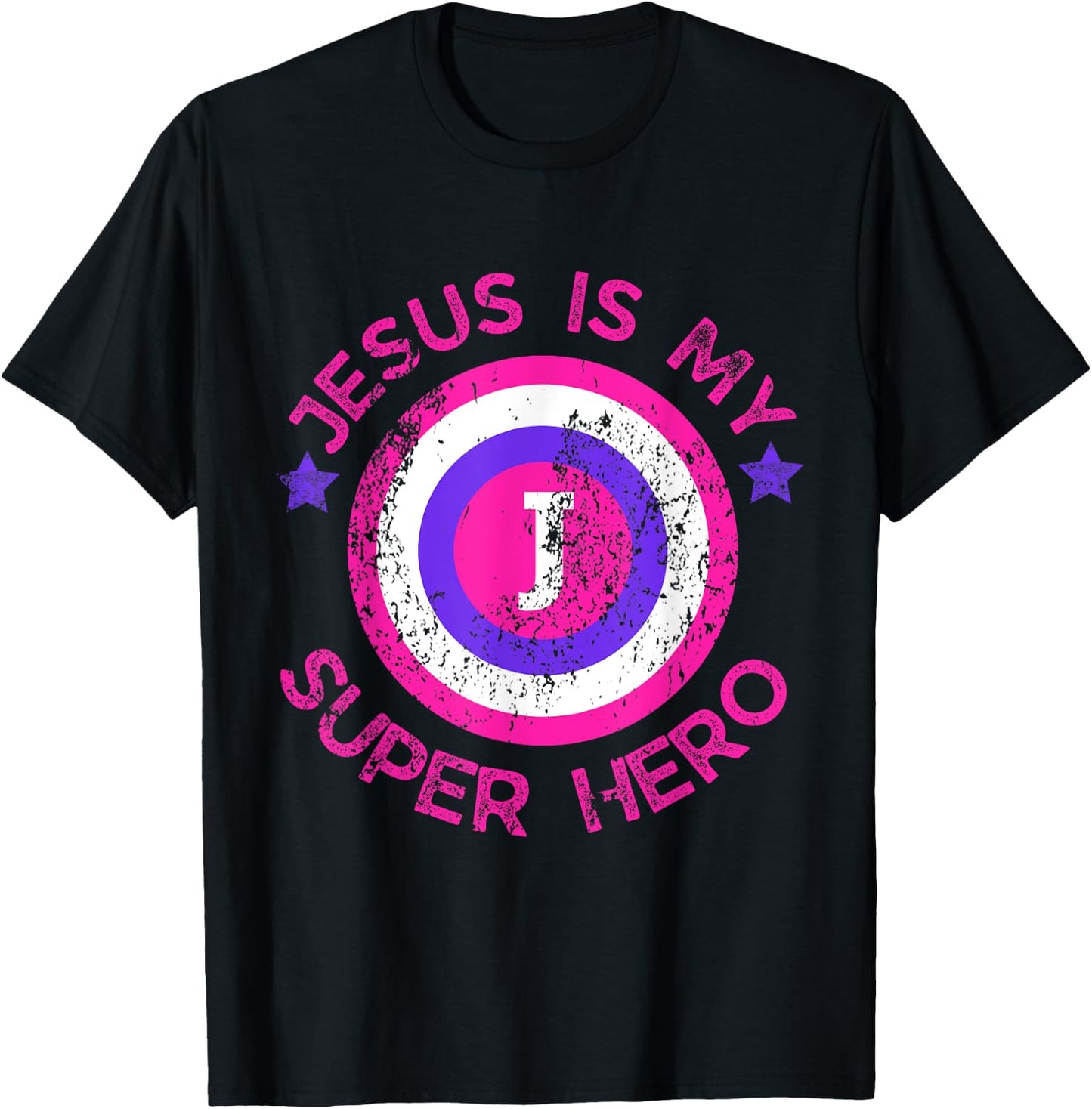 Jesus Christ Is My Superhero Jesus Kids Toddler Girls 5T 4T T-Shirt - T-Shirt | Black