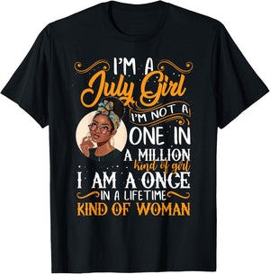 I'm A July Girl Black Women Cancer T-Shirt - T-Shirt | Black