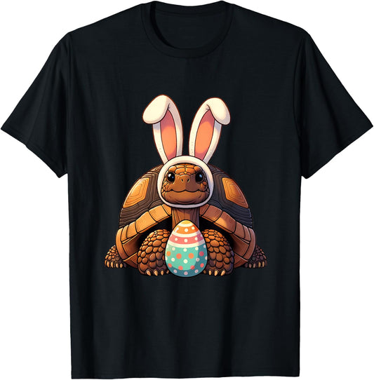 Funny Easter Tortoise Lovers Egg Eggs Bunny Rabbit Funny T-Shirt - T-Shirt | Black