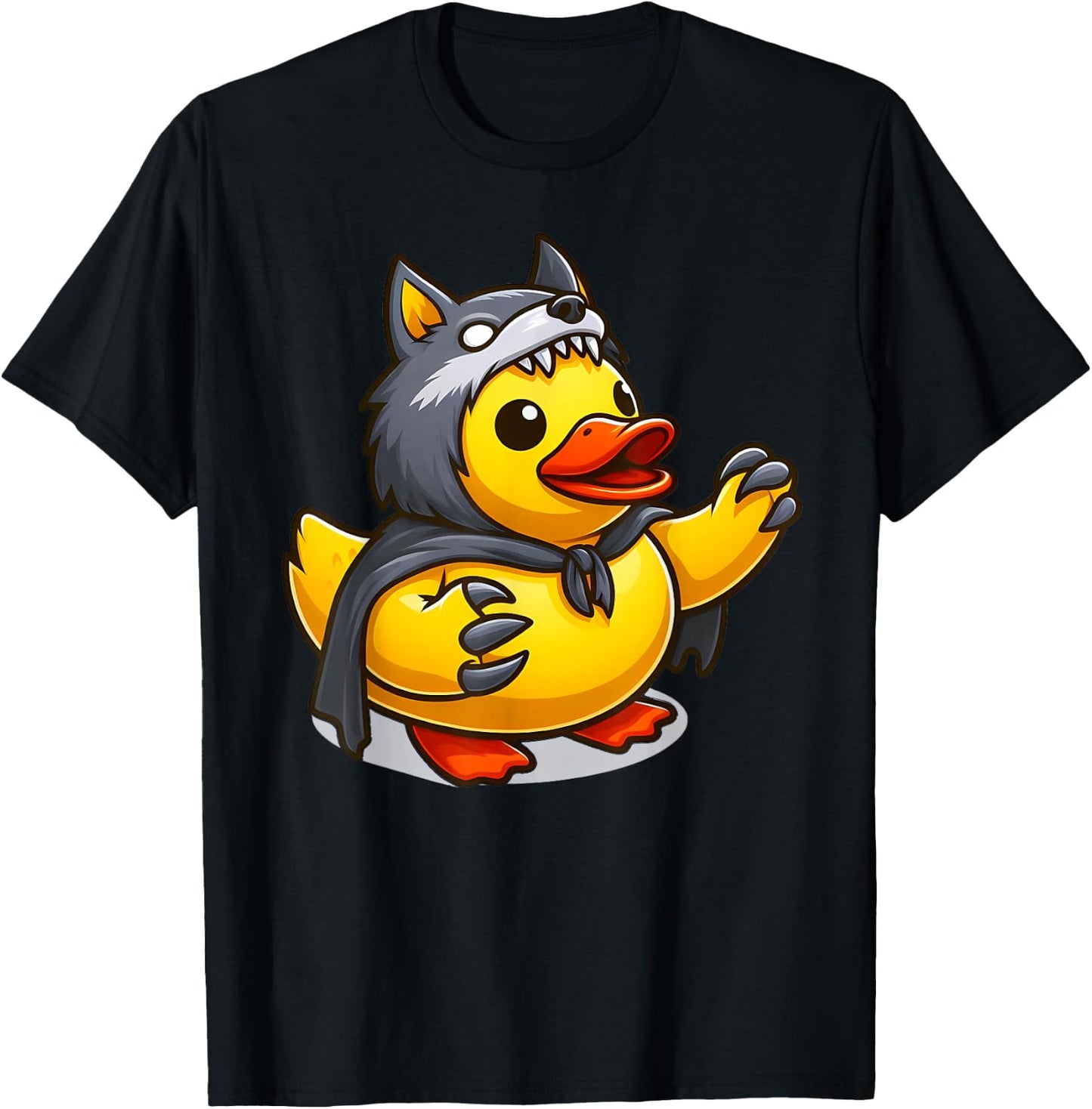 Werewolf Duck, Rubber Yellow Duck T-Shirt - T-Shirt | Black