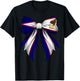 American Samoa Flag American Samoan Pride Coquette Ribbon T-Shirt - T-Shirt | Black