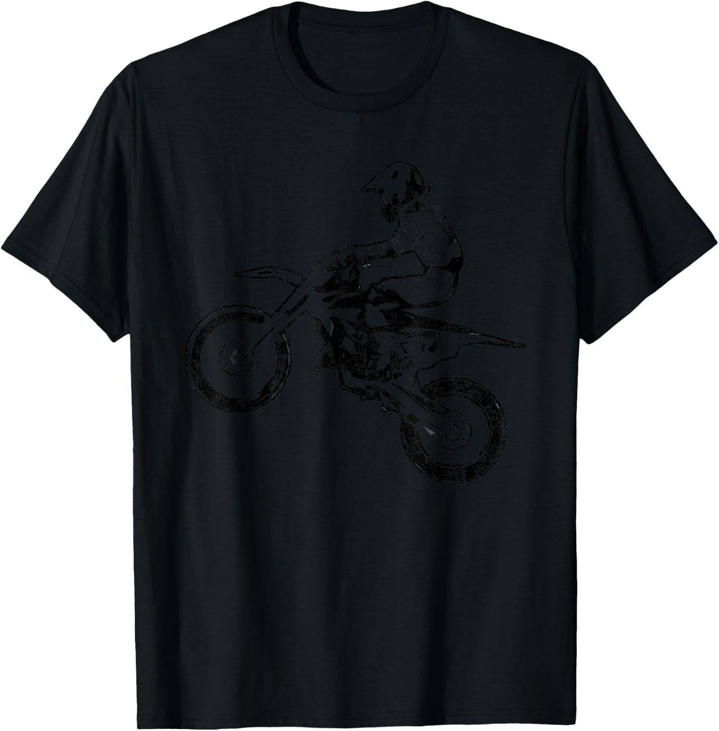 Dirt Bike Jump Motocross Motorcycle Track Racing Biker Gift T-Shirt - T-Shirt | Black