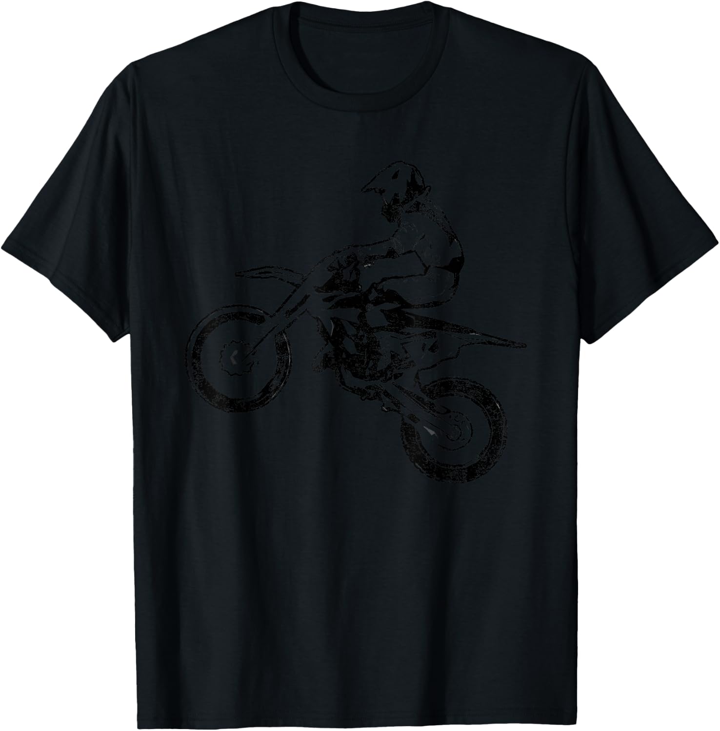 Dirt Bike Jump Motocross Motorcycle Track Racing Biker Gift T-Shirt - T-Shirt | Black