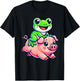 Kawaii Frog Pig T-Shirt - T-Shirt | Black