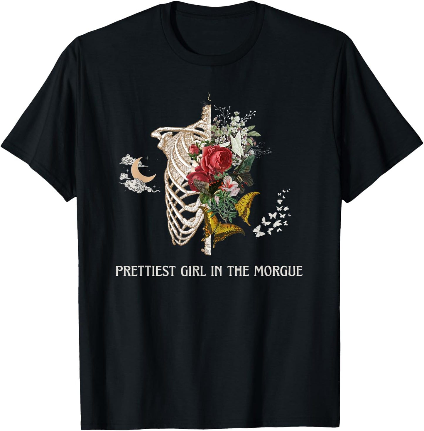 Goth and Gothic Prettiest Girl in the Morgue Emo Halloween T-Shirt - T-Shirt | Black