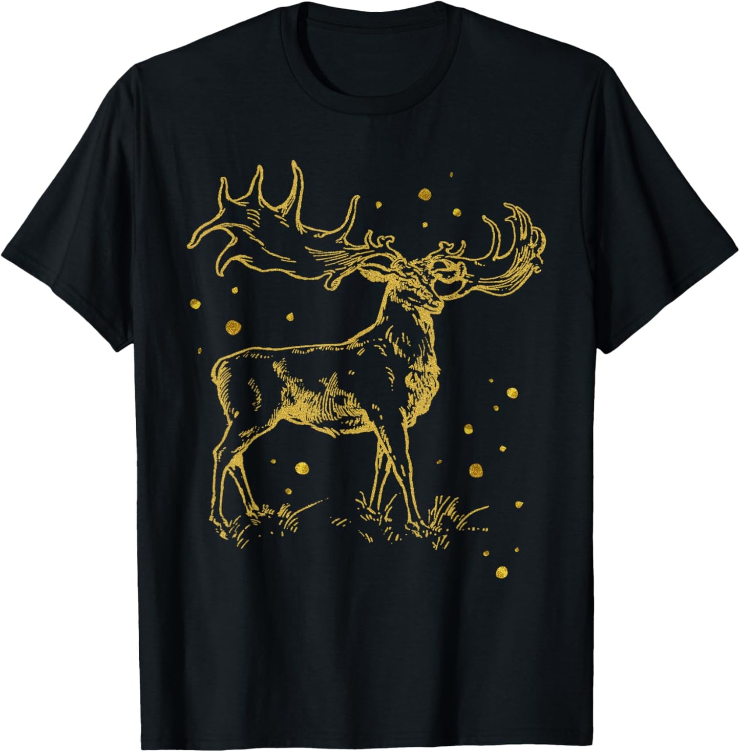Vintage Cool Irish Elk Prehistoric Animal Scientific T Shirt T-Shirt - T-Shirt | Black