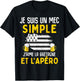 Simple guy I love Brittany and aperitif funny man Breton T-Shirt - T-Shirt | Black