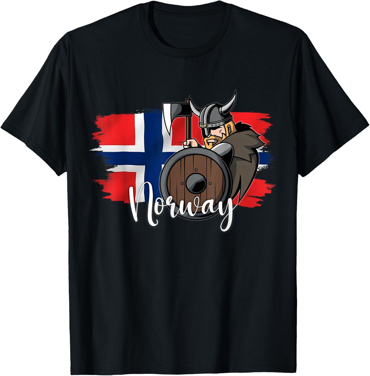 Norwegian Flag Norway T Shirt Norway Shirt Kids T Shirt, black T-Shirt - T-Shirt | Black