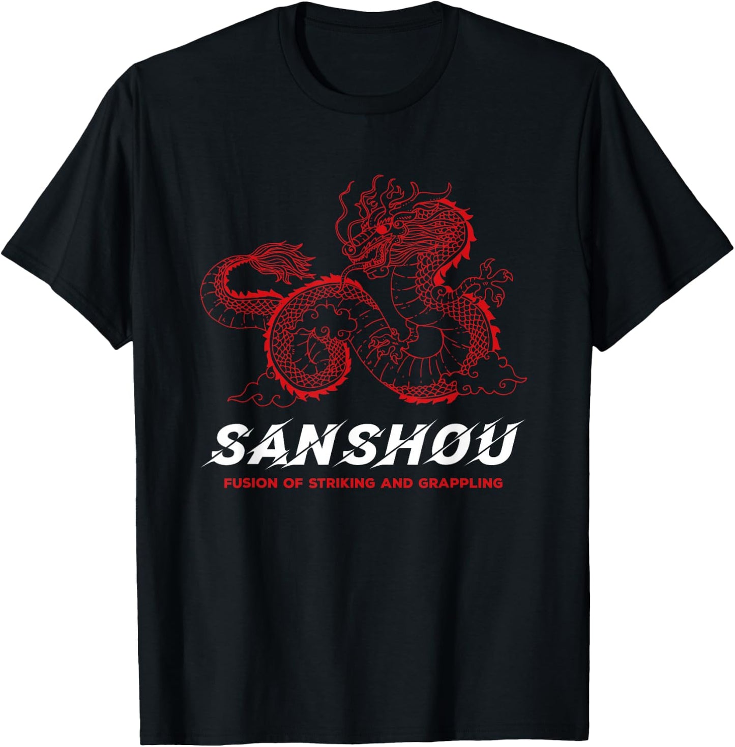 Sanshou Sanda Dragon Chinese Boxing Martial Arts T-Shirt - T-Shirt | Black