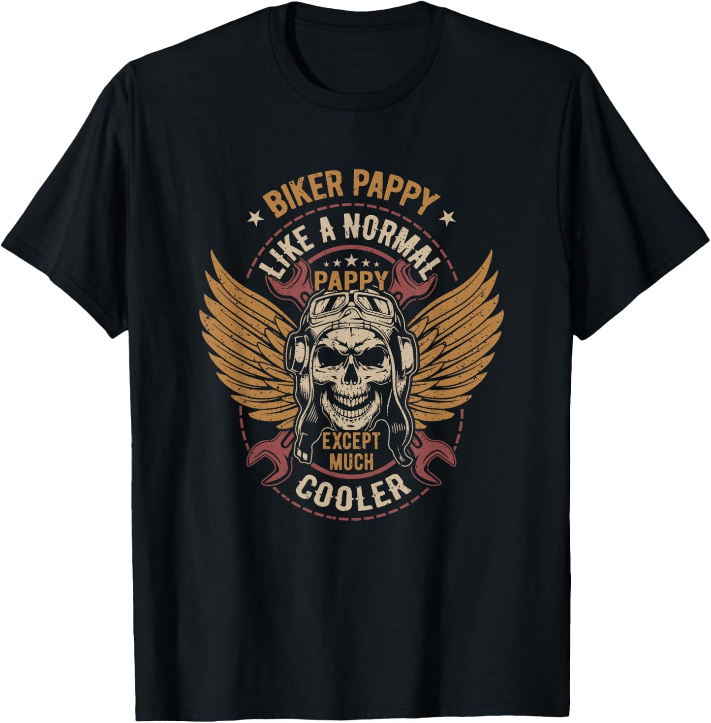 Biker Grandpa - Motorbike Pappy Biker Pappy T-Shirt - T-Shirt | Black