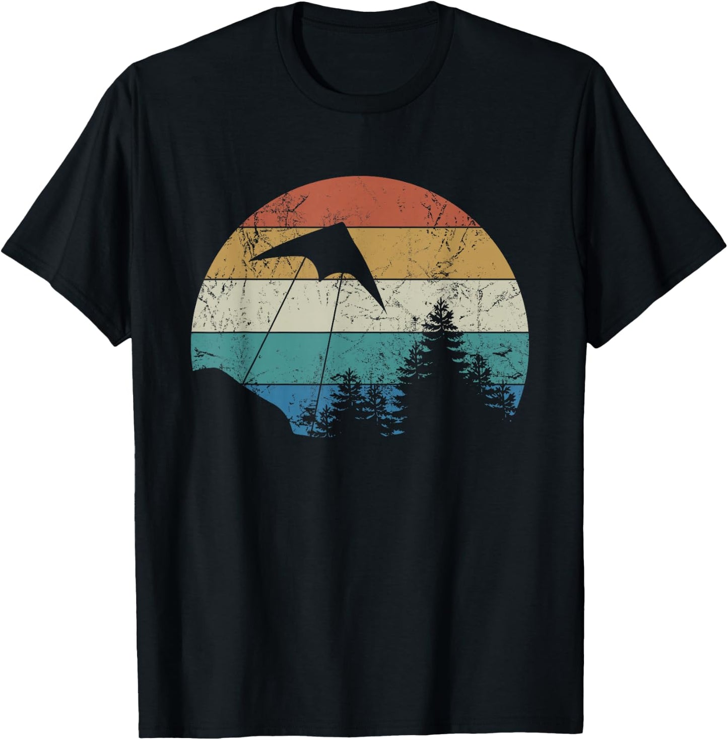 Stunt Drachen Fliegen Retro Fliegen Ein Drachen Love Stunt Drachen T-Shirt - T-Shirt | Black