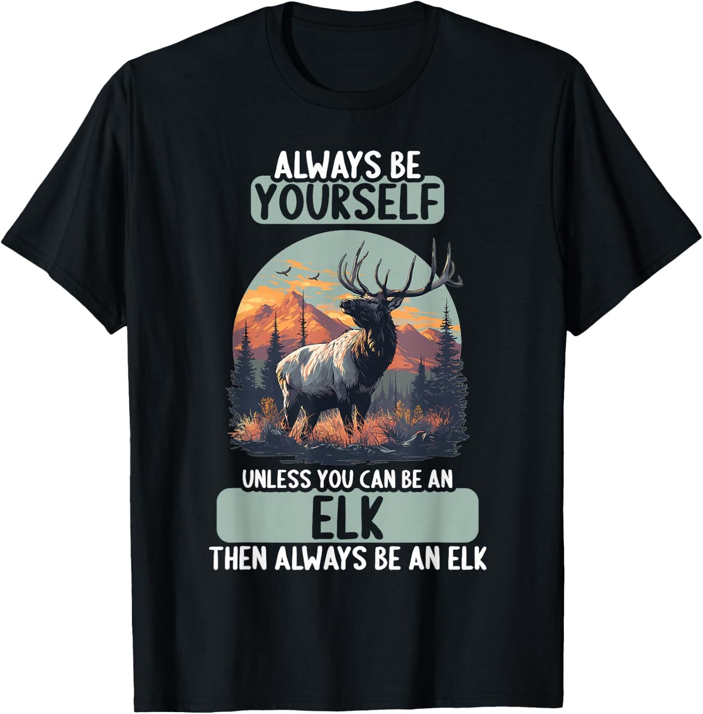 Elks Elk T-Shirt - T-Shirt | Black