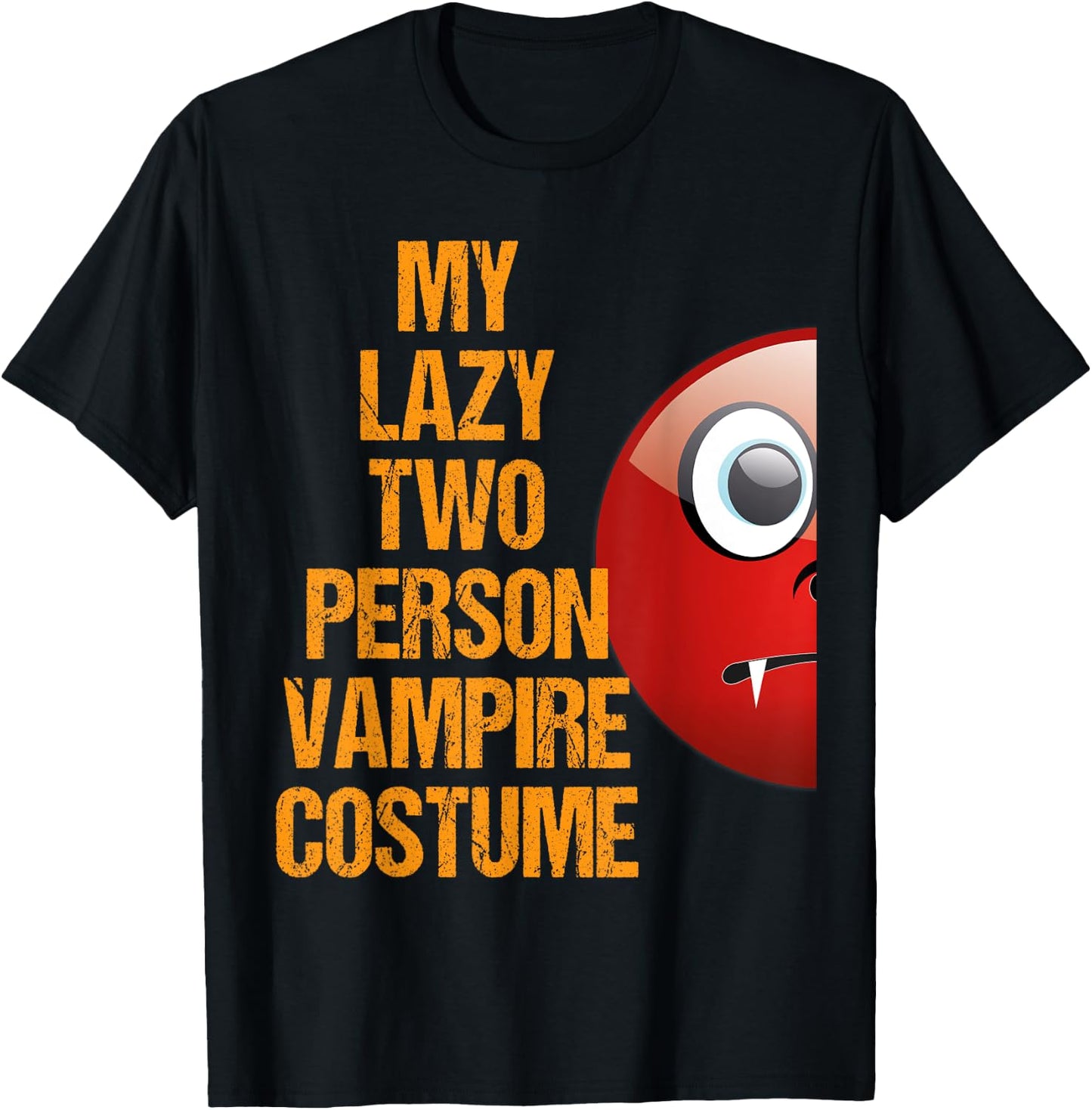 Vampire 1 Matching Couple Costume Funny Easy Halloween Shirt T-Shirt - T-Shirt | Black