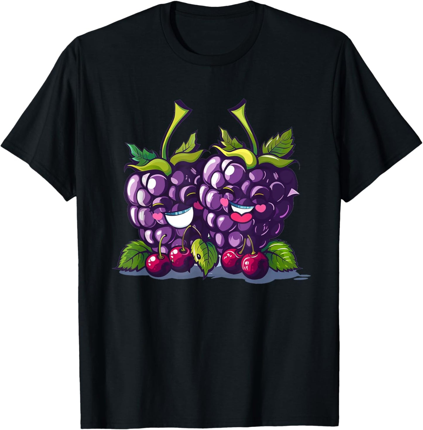 Laughing Blackberries Costume for Fruits Fans and Couples T-Shirt - T-Shirt | Black