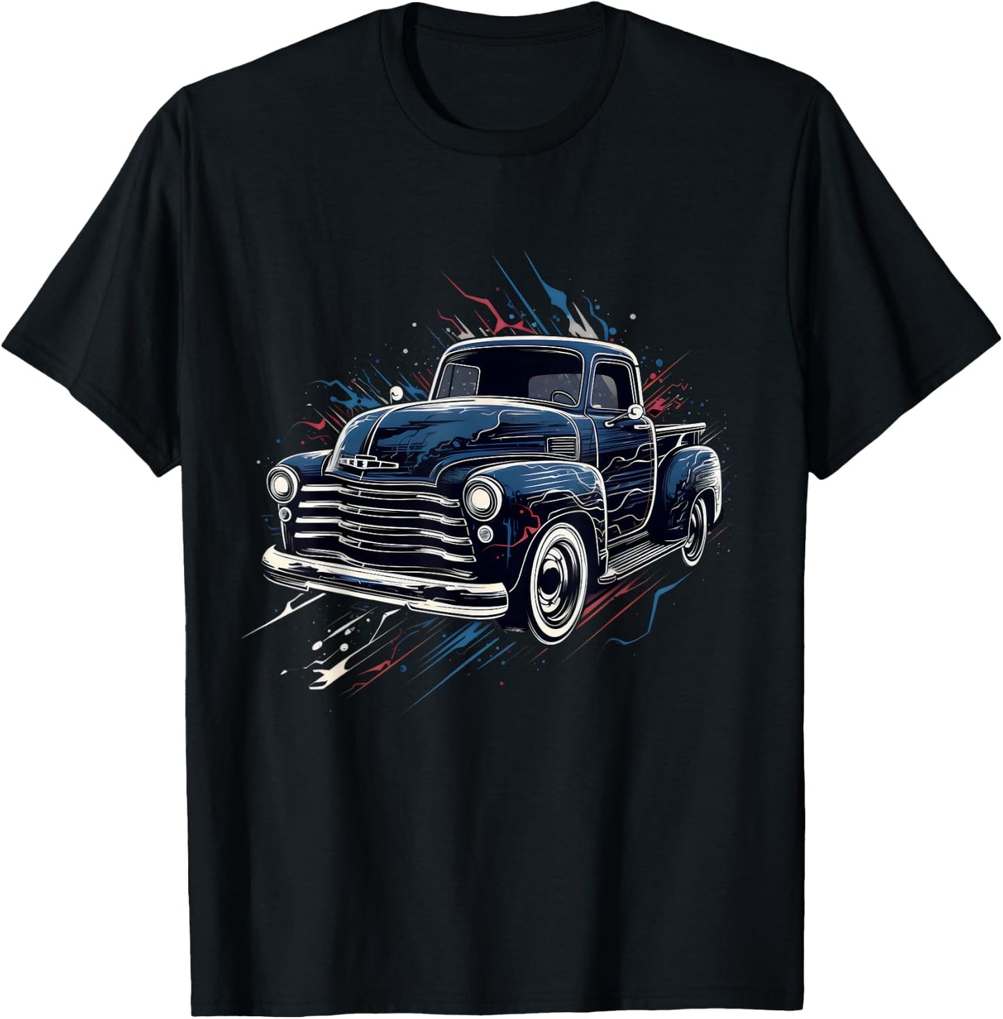 Truck Vintage Old Classic School American Pickup Retro Farm T-Shirt - T-Shirt | Black