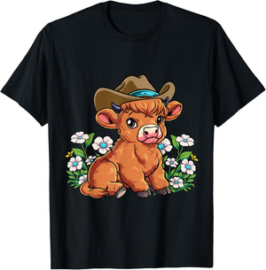 Highland Cow T-Shirt - T-Shirt | Black