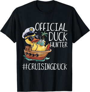 Official Duck Hunter Funny Duck Cruising Cruise T-Shirt - T-Shirt | Black
