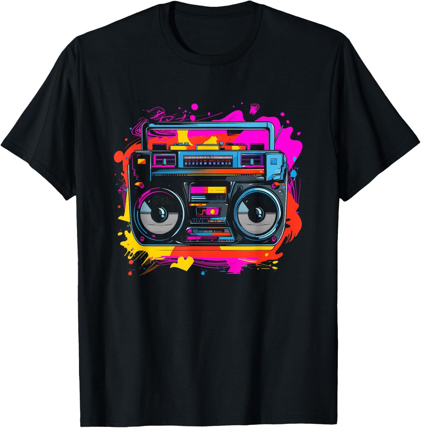 Hip Hop Music 90s Style Hiphop Graffiti T-Shirt - T-Shirt | Black