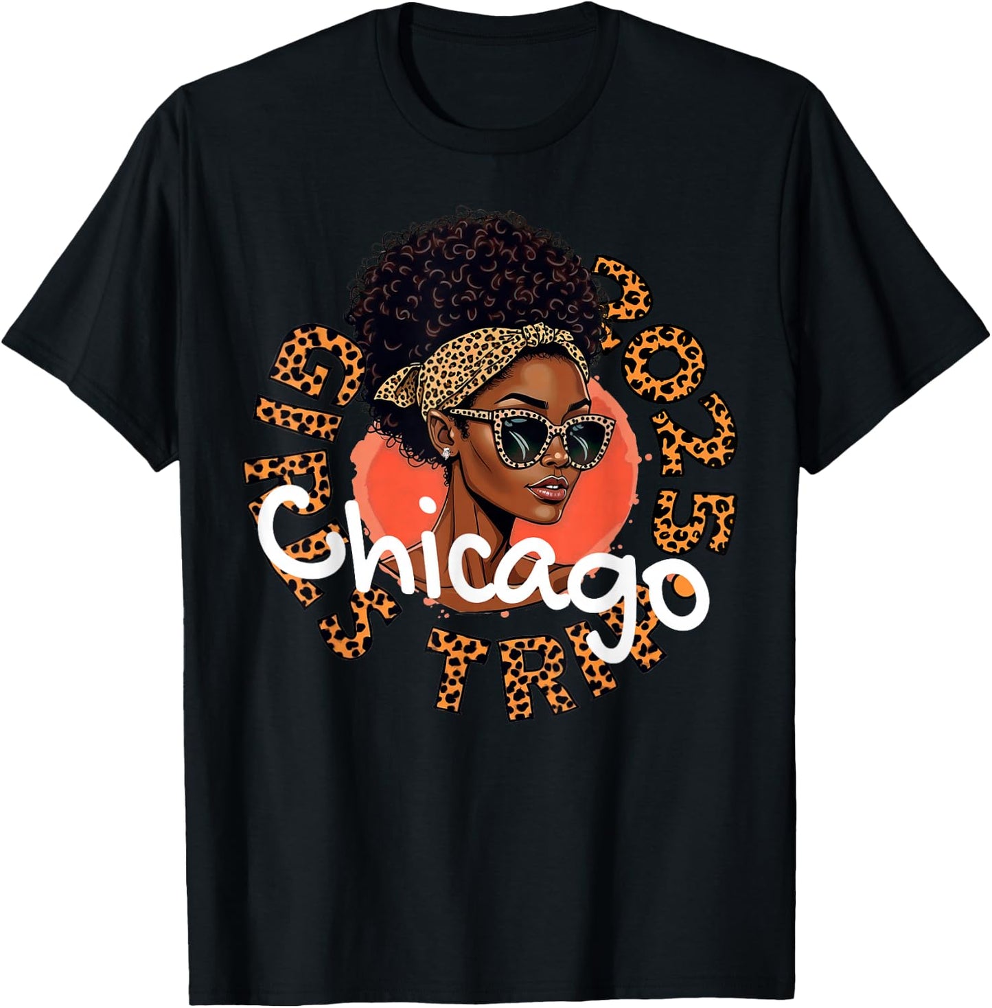 Girls Trip Chicago 2025 Shirts Weekend Birthday Squad T-Shirt - T-Shirt | Black