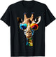 Giraffe with Sunglasses T-Shirt - T-Shirt | Black