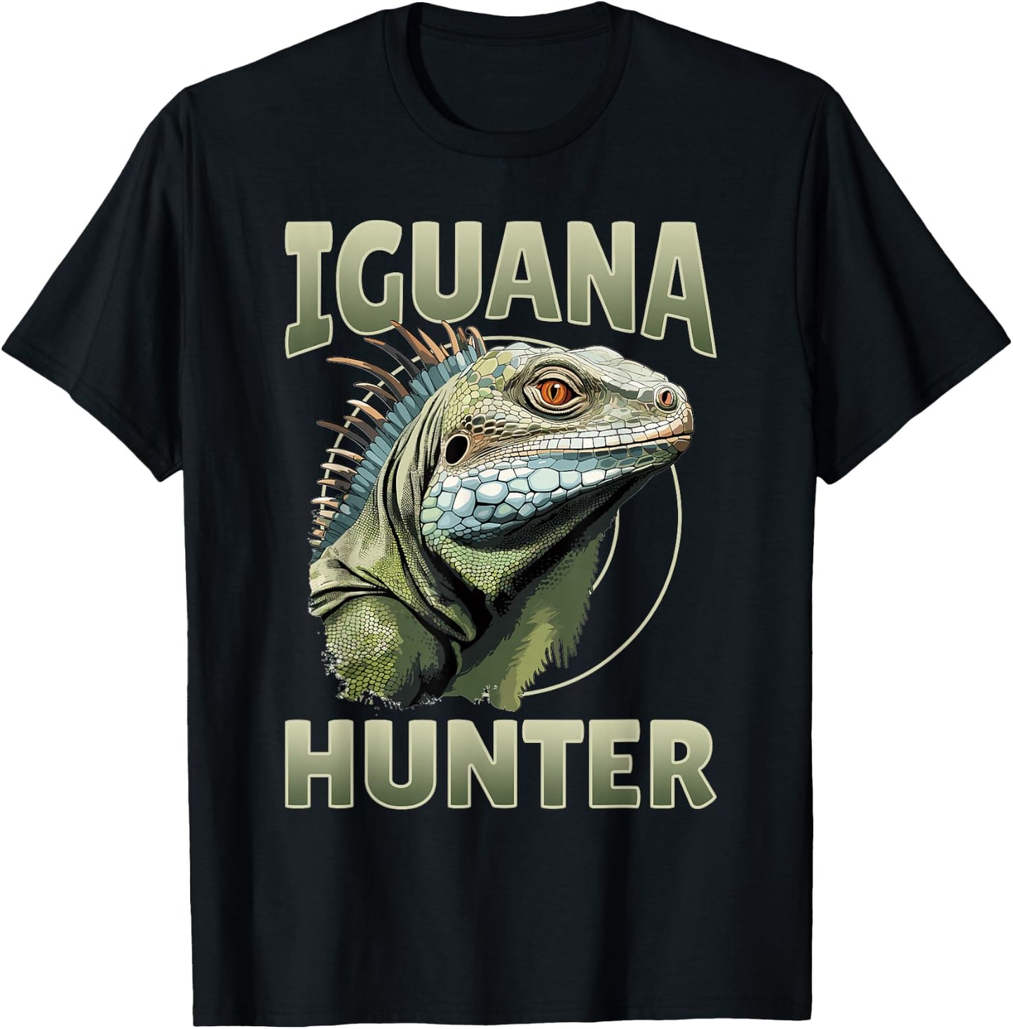 Iguana Reptile Lover Herpetology - Iguana Hunter T-Shirt - T-Shirt | Black