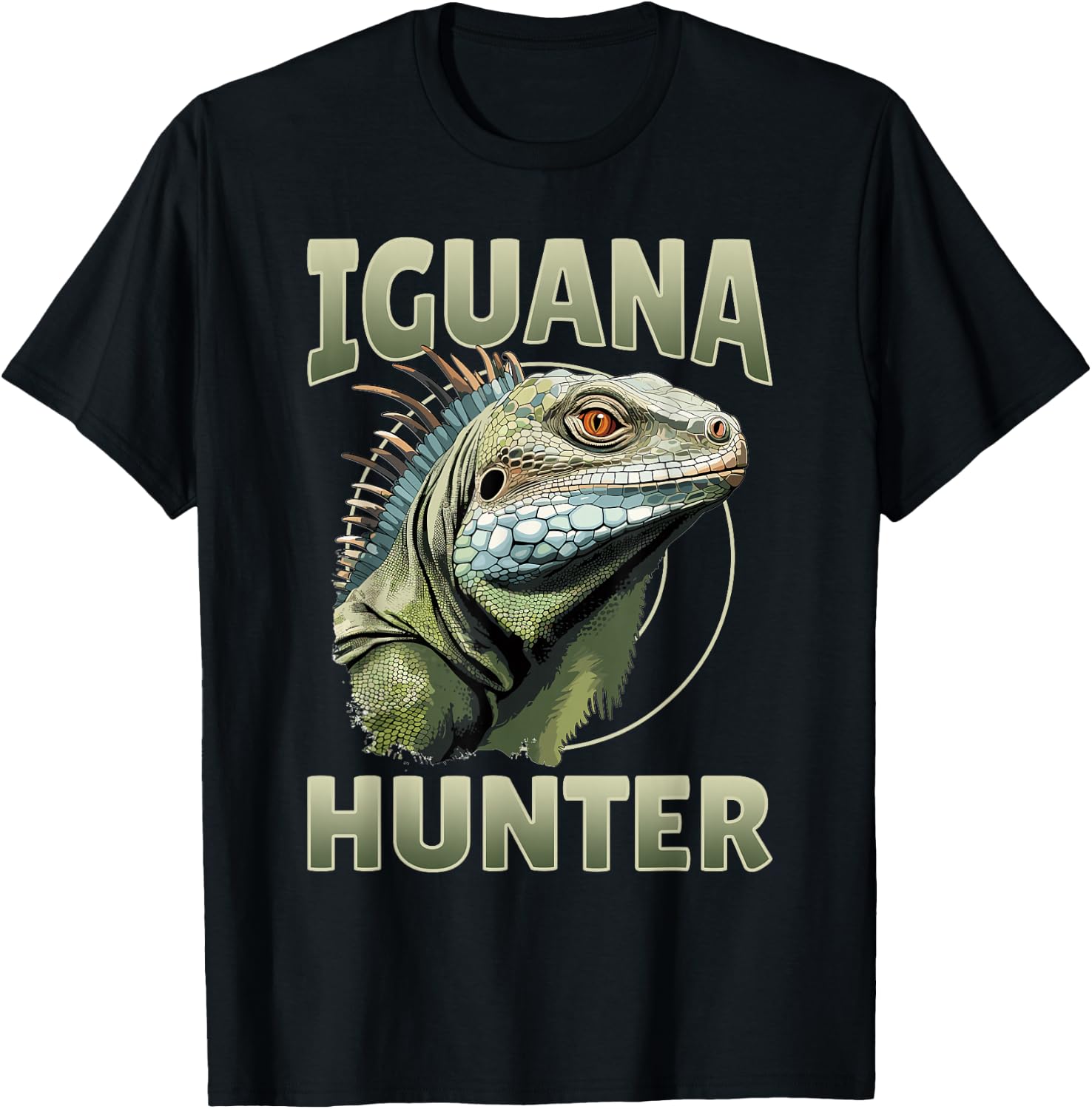 Iguana Reptile Lover Herpetology - Iguana Hunter T-Shirt - T-Shirt | Black