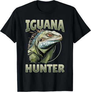 Iguana Reptile Lover Herpetology - Iguana Hunter T-Shirt - T-Shirt | Black