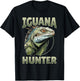 Iguana Reptile Lover Herpetology - Iguana Hunter T-Shirt - T-Shirt | Black
