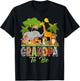 Soon To Be Grandpa Jungle Animal Safari Baby Announcement T-Shirt - T-Shirt | Black