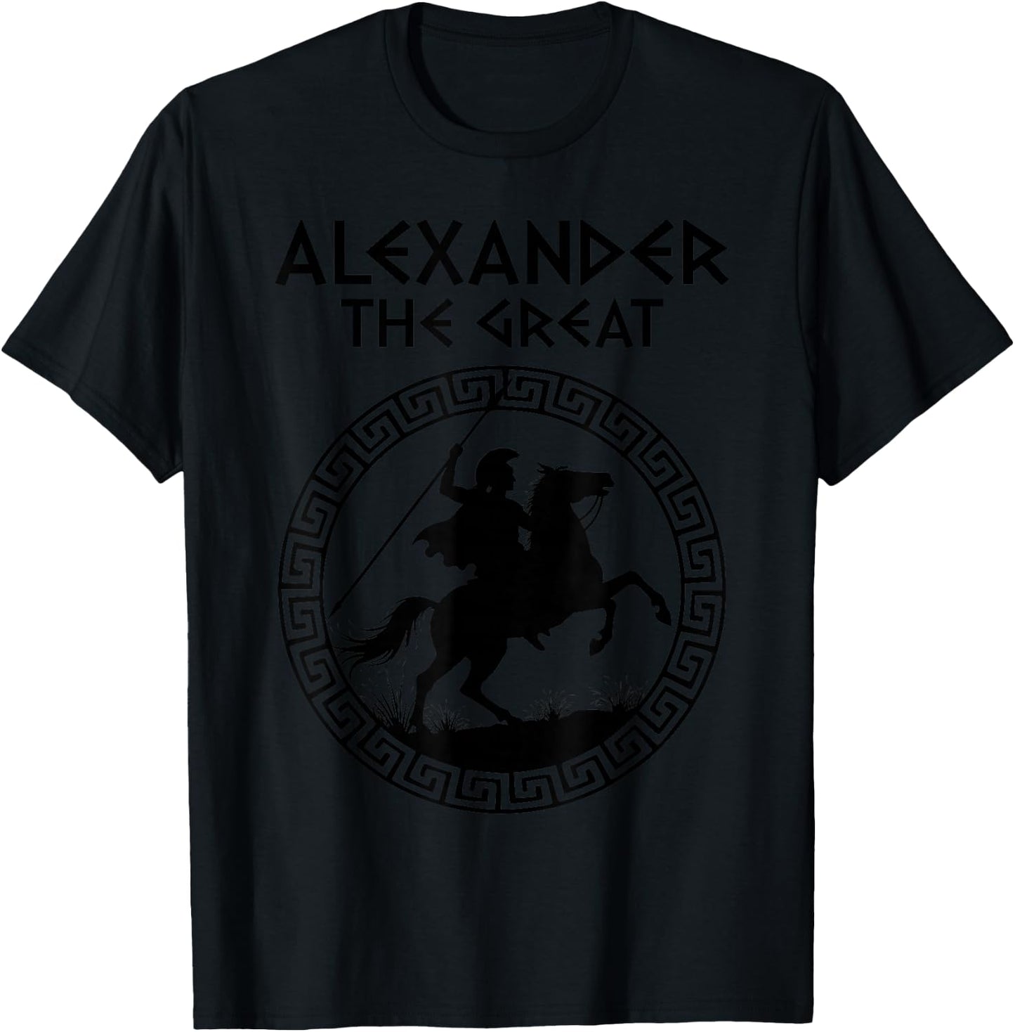 Alexander the Great and Bukephalos , gray T-Shirt - T-Shirt | Black