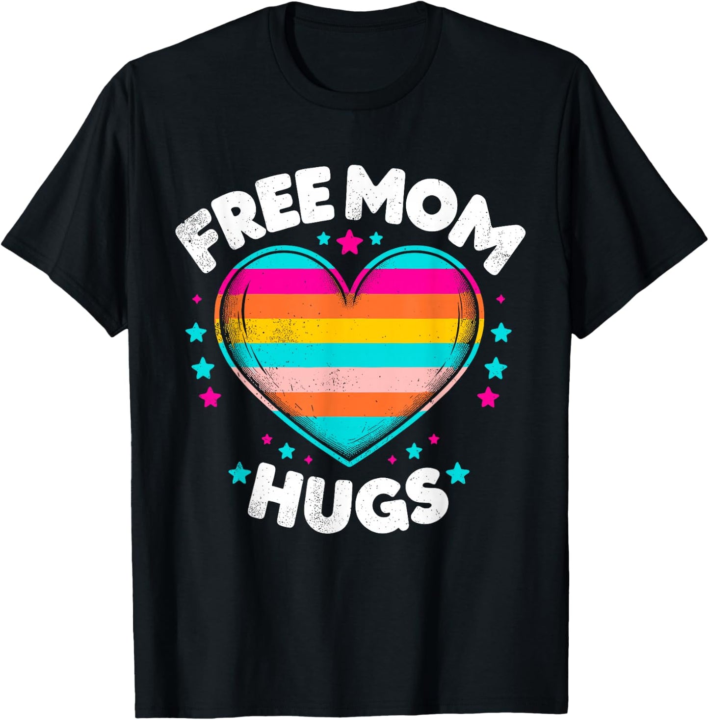 Free Mom Hugs LGBTQ T-Shirt - T-Shirt | Black