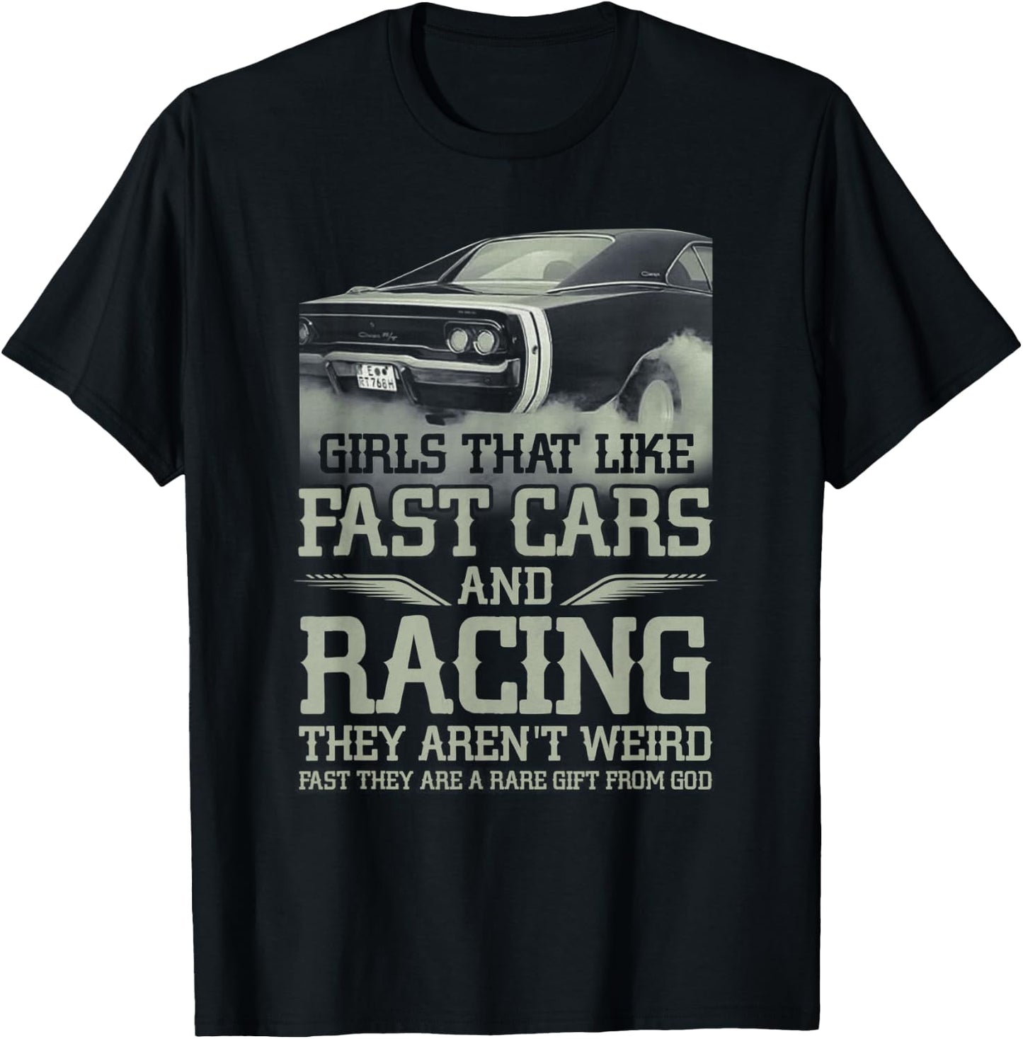 Racing Girl That Like Fast Cars Racing They Aren't Weird T-Shirt - T-Shirt | Black