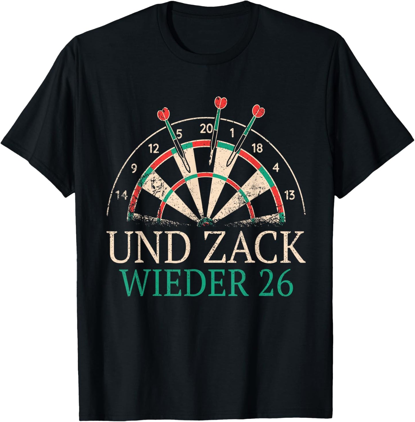 Ultra Dart and Zack Again 26 Darts , black T-Shirt - T-Shirt | Black