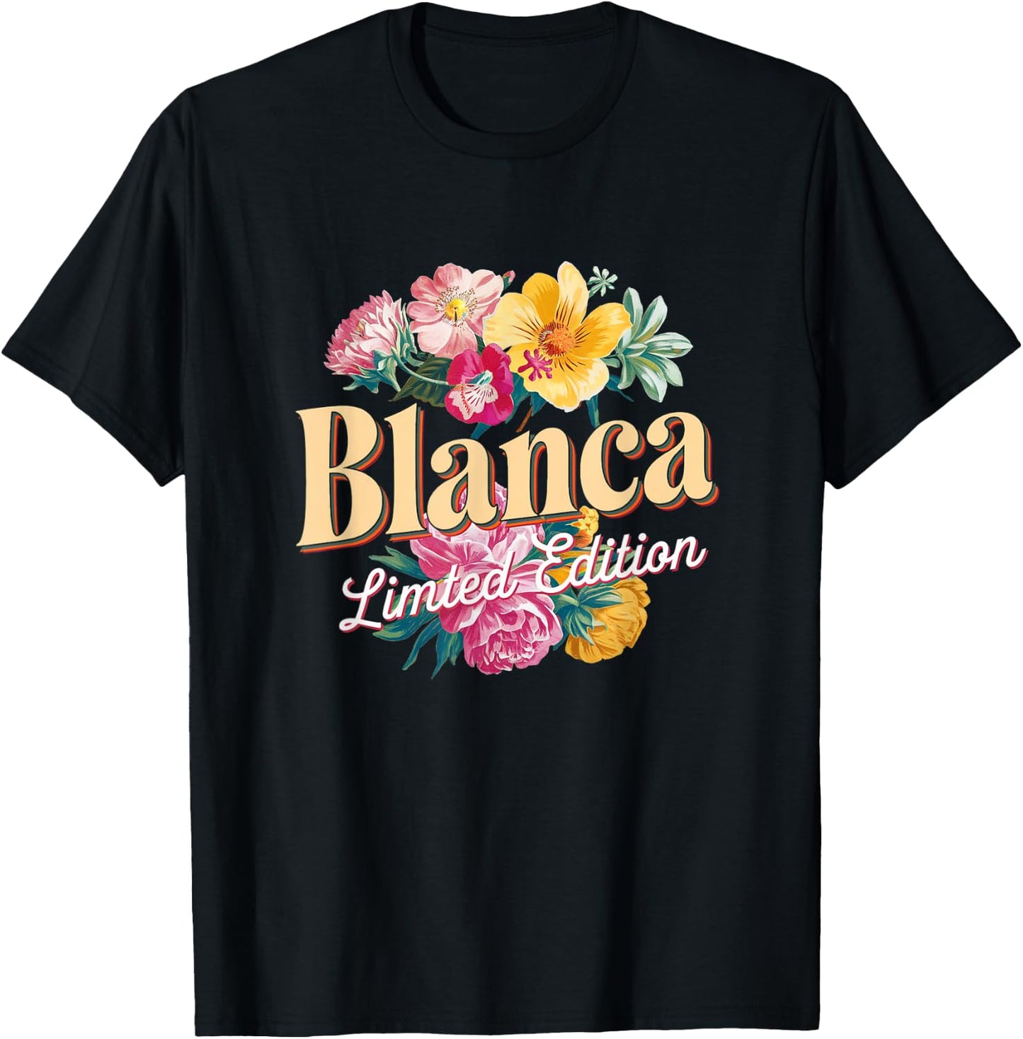 Blanca Limited Edition Vintage Custom Name Wife Grandma T-Shirt - T-Shirt | Black