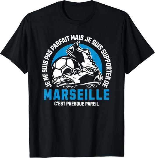 Marseille Football Supporter - Football - Marseille Humour , Black, S T-Shirt - T-Shirt | Black