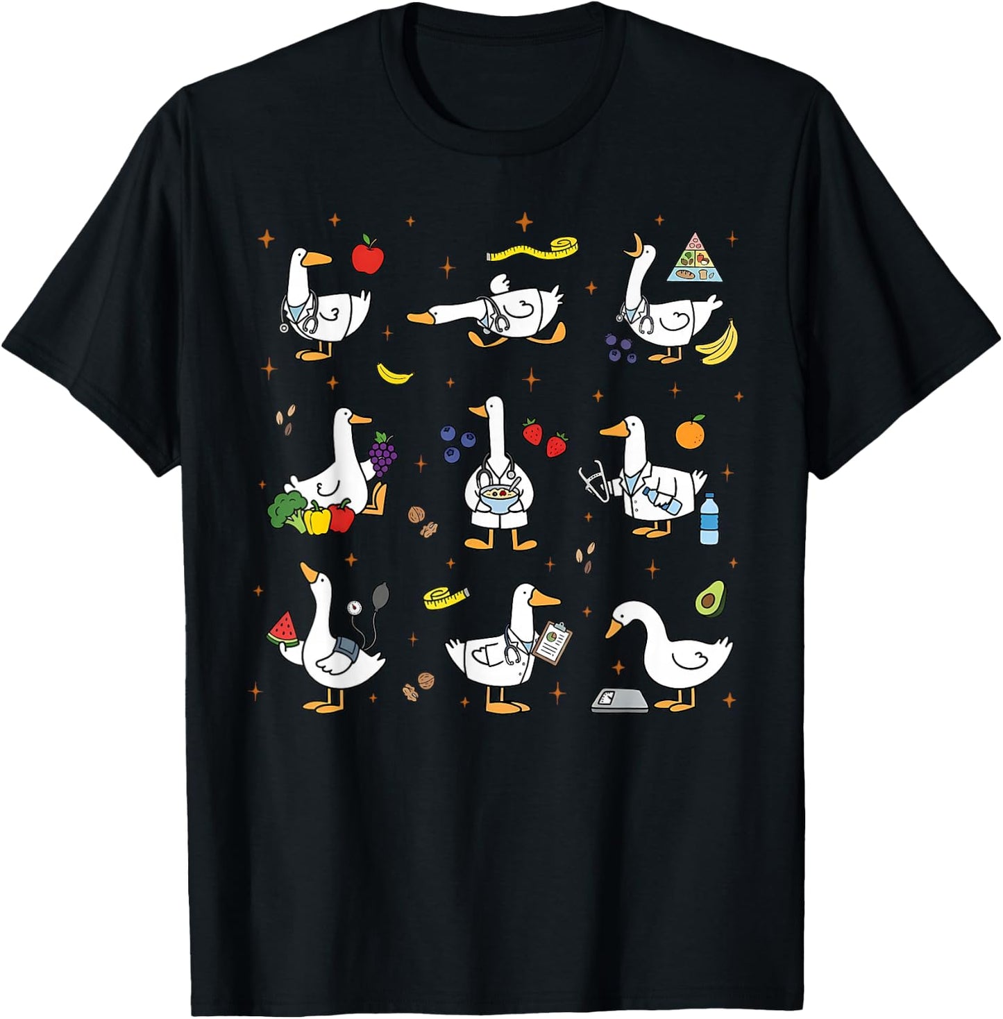 Silly Goose Dietitian Nutrition Nutritionist RD Health Coach T-Shirt - T-Shirt | Black